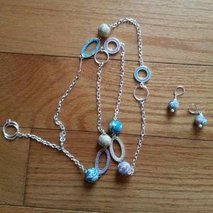 Earrings and necklace set